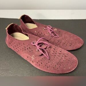 Sanuk- Womens Bianca Perfed Maroon Shoes, Size:8.5,‎ Pre- Owned